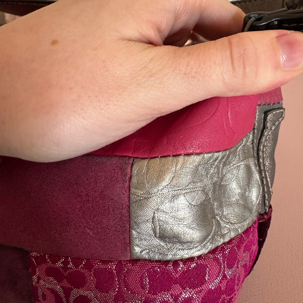 Coach Patchwork Mini Bag - Pink, Silver, Gray - image 8